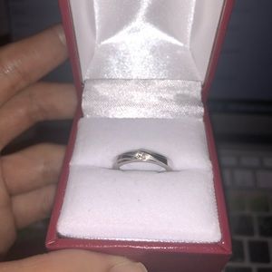 **SOLD**18K White Gold with Real Diamond